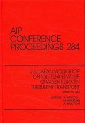 Norton |  US-Japan Workshop on ION Temperature Gradient Turbulent Transport | Buch |  Sack Fachmedien