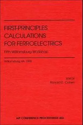 Cohen |  First-Principles Calculations for Ferroelectrics | Buch |  Sack Fachmedien