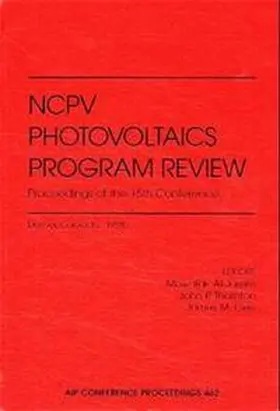 Al-Jassim / Thornton / Gee |  NCPV Photovoltaics Program Review | Buch |  Sack Fachmedien