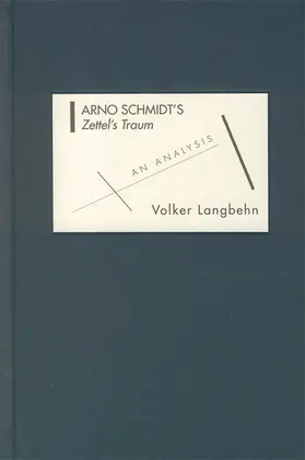 Langbehn |  Arno Schmidt's &lt;I&gt;Zettel's Traum&lt;/I&gt; | eBook | Sack Fachmedien