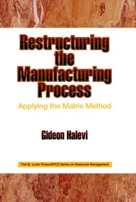 Halevi |  Restructuring the Manufacturing Process Applying the Matrix Method | Buch |  Sack Fachmedien