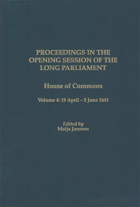 Jansson |  Proceedings of the Long Parliament, Volume 4 | Buch |  Sack Fachmedien