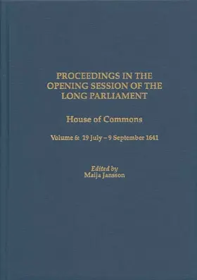 Jansson |  Proceedings in the Opening Session of the Long Parliament | Buch |  Sack Fachmedien