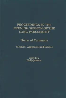 Jansson |  Proceedings in the Opening Session of the Long Parliament | Buch |  Sack Fachmedien