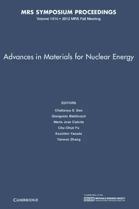 Deo / Baldinozzi / Caturla |  Advances in Materials for Nuclear Energy | Buch |  Sack Fachmedien