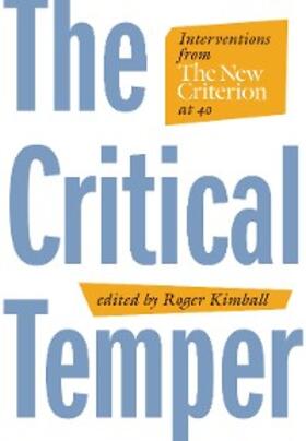 Kimball |  The Critical Temper | eBook | Sack Fachmedien