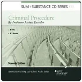 Dressler |  Sum and Substance Audio on Criminal Procedure | Sonstiges |  Sack Fachmedien