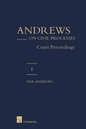 Andrews |  Andrews on Civil Processes - volume 1 | Buch |  Sack Fachmedien