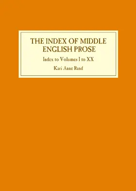 Rand |  Index of Middle English Prose: Index to Volumes I to XX | eBook | Sack Fachmedien