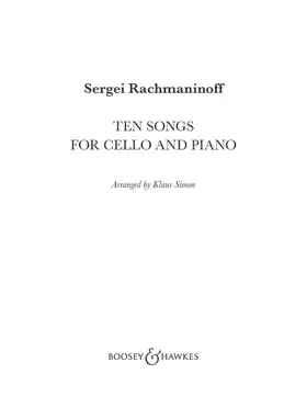  Rachmaninoff: Ten Songs for Cello and Piano | Buch |  Sack Fachmedien