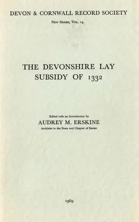 Erskine |  The Devonshire Lay Subsidy of 1332 | eBook | Sack Fachmedien