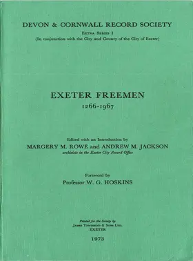 Rowe / Jackson |  Exeter Freemen 1266-1967 | eBook | Sack Fachmedien