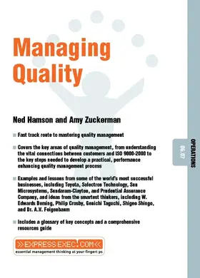 Zuckerman / Hamson |  Managing Quality | Buch |  Sack Fachmedien