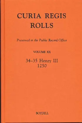 Crook |  Curia Regis Rolls Preserved in the Public Record Office XX [34-35 Henry III] [1250] | Buch |  Sack Fachmedien