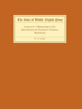 Lester |  The Index of Middle English Prose: Handlist II | Buch |  Sack Fachmedien