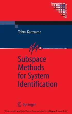 Katayama |  Subspace Methods for System Identification | eBook | Sack Fachmedien