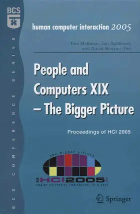 McEwan / Gulliksen / Benyon | People and Computers XIX - The Bigger Picture | E-Book | sack.de