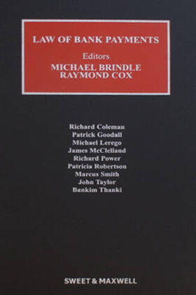 Brindle / Cox |  Law of Bank Payments | Buch |  Sack Fachmedien