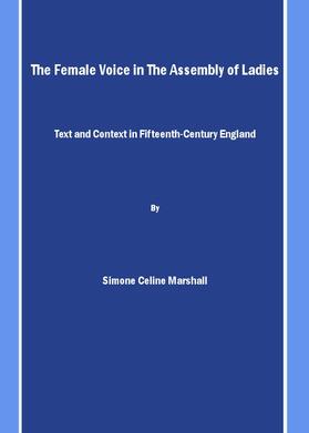 Marshall |  The Female Voice in The Assembly of Ladies | Buch |  Sack Fachmedien