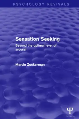 Zuckerman |  Sensation Seeking | Buch |  Sack Fachmedien