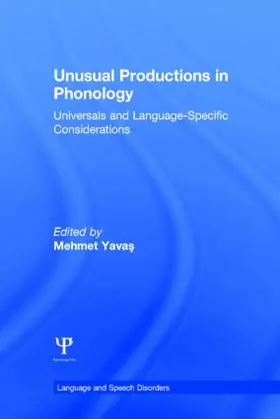 Yavas |  Unusual Productions in Phonology | Buch |  Sack Fachmedien