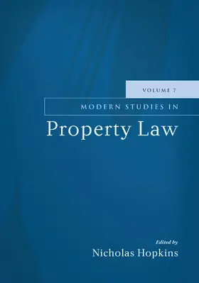 Hopkins |  Modern Studies in Property Law | Buch |  Sack Fachmedien