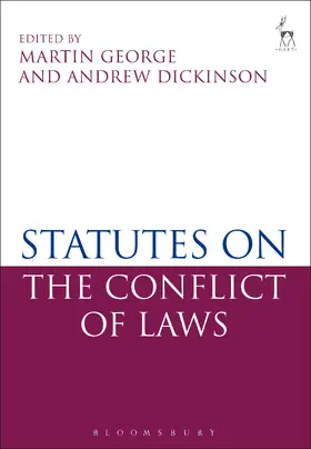 George / Dickinson |  Statutes on the Conflict of Laws | Buch |  Sack Fachmedien