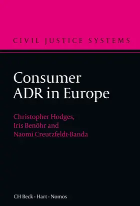 Hodges / Benoehr / Creutzfeldt-Banda |  Consumer ADR in Europe | Buch |  Sack Fachmedien