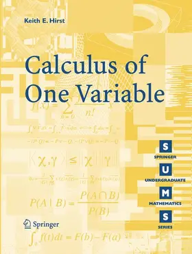 Hirst |  Calculus of One Variable | Buch |  Sack Fachmedien