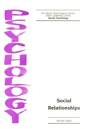 Argyle |  Social Relationships | Buch |  Sack Fachmedien