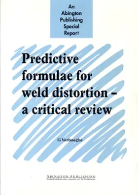 Verhaeghe |  Verhaeghe, G: PREDICTIVE FORMULAE FOR WELD D | Buch |  Sack Fachmedien