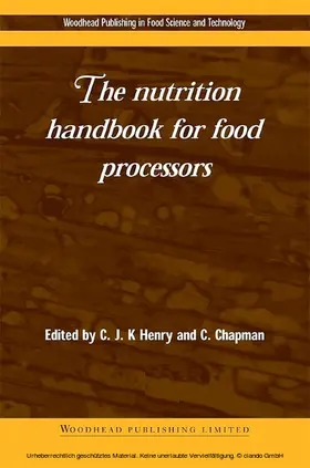 Henry / Chapman |  The Nutrition Handbook for Food Processors | eBook | Sack Fachmedien