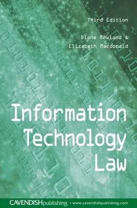 MacDonald / Rowland |  Information Technology Law | Buch |  Sack Fachmedien