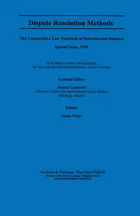Campbell | Dispute Resolution Methods | Buch | 978-1-85966-180-2 | www2.sack.de
