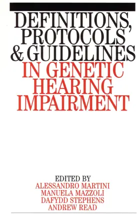 Martini / Mazzoli / Stephens |  Definitions, Protocols and Guidelines | Buch |  Sack Fachmedien