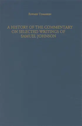 Tomarken |  History of the Commentary on Selected Writings of Samuel Johnson | Buch |  Sack Fachmedien
