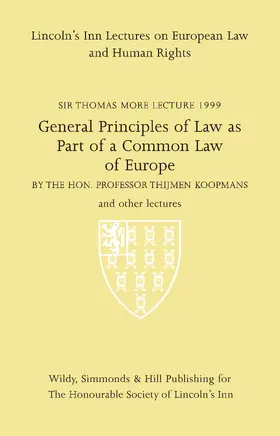 Mason |  Sir Thomas More Lecture 1999 | Buch |  Sack Fachmedien