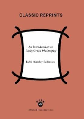 Robinson | An Introduction to Early Greek Philosophy | E-Book | www2.sack.de