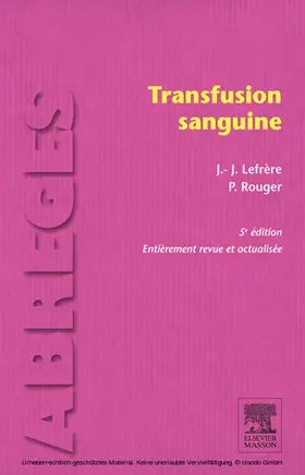 Lefrère / Rouger |  Transfusion sanguine | eBook | Sack Fachmedien