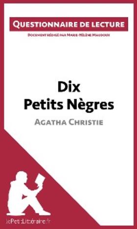 Maudoux |  Dix Petits Nègres d'Agatha Christie | eBook | Sack Fachmedien