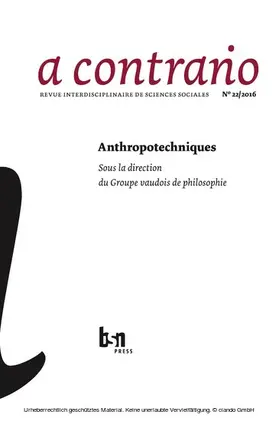 Philosophie / Motta |  Anthropotechniques | eBook | Sack Fachmedien