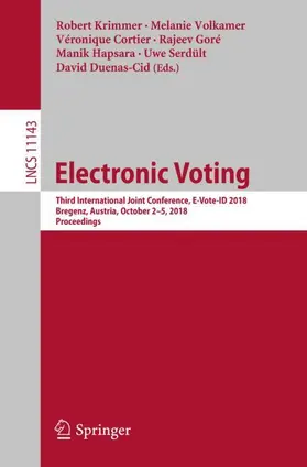 Krimmer / Volkamer / Cortier |  Electronic Voting | Buch |  Sack Fachmedien