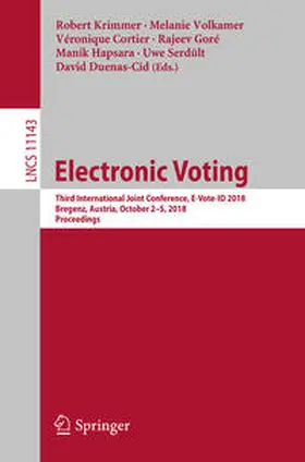 Krimmer / Volkamer / Cortier |  Electronic Voting | eBook | Sack Fachmedien