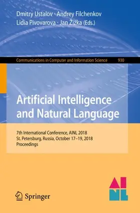 Ustalov / Žižka / Filchenkov | Artificial Intelligence and Natural Language | Buch | 978-3-030-01203-8 | sack.de