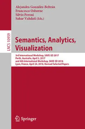 González-Beltrán / Osborne / Peroni |  Semantics, Analytics, Visualization | eBook | Sack Fachmedien