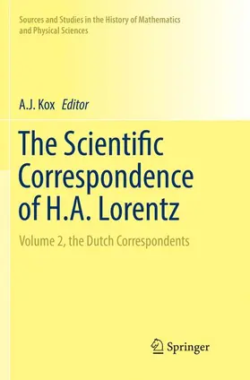 Kox |  The Scientific Correspondence of H.A. Lorentz | Buch |  Sack Fachmedien