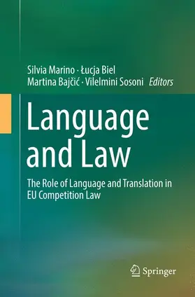 Marino / Sosoni / Biel |  Language and Law | Buch |  Sack Fachmedien