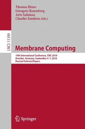 Hinze / Rozenberg / Salomaa |  Membrane Computing | Buch |  Sack Fachmedien