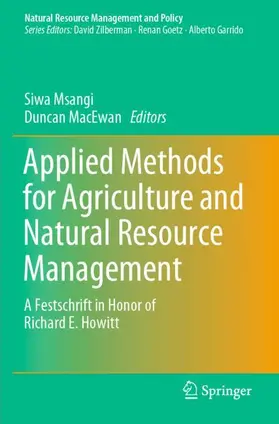 MacEwan / Msangi |  Applied Methods for Agriculture and Natural Resource Management | Buch |  Sack Fachmedien