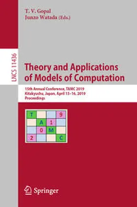 Gopal / Watada |  Theory and Applications of Models of Computation | eBook | Sack Fachmedien
